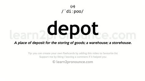depot pronunciation|depot meaning.